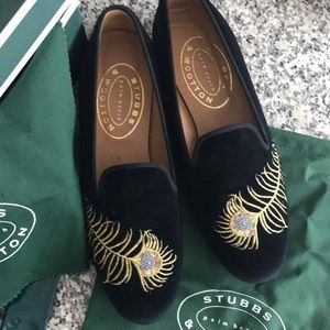 Stubbs & Wootton Peacock Slippers.